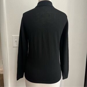 Vintage Pendleton Womens Black Turtleneck Small Virgin Wool Sweater Pull Over